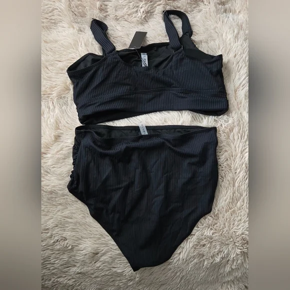 Ribbed High Waisted Bikini #1079 - Picture 3 of 14